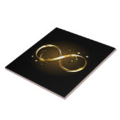 Oneindigheidssymbool in goud tegeltje (Zijkant)
