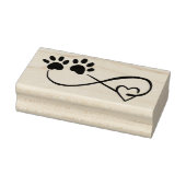 Oneindigheidssymbool met Hart- & Pootafdrukken Kun Rubberstempel (Stempel)