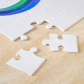 Oneindigheidssymbool met laagjes regenboog legpuzzel (Zijkant)