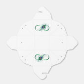 Oneindigheidssymbool met pauwenveer bedankdoosjes (Uitgevouwen)