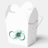 Oneindigheidssymbool met pauwenveer bedankdoosjes (Geopend)