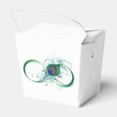 Oneindigheidssymbool met pauwenveer bedankdoosjes (Achterkant)