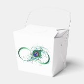 Oneindigheidssymbool met pauwenveer bedankdoosjes (Voorkant Zijde)