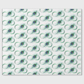 Oneindigheidssymbool met pauwenveer cadeaupapier (Vlak)