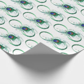 Oneindigheidssymbool met pauwenveer cadeaupapier (Hoek)