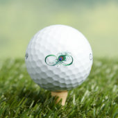 Oneindigheidssymbool met pauwenveer golfballen (Insitu Shirt)