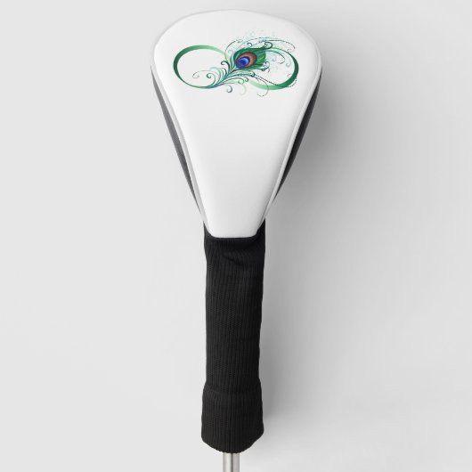 Oneindigheidssymbool met pauwenveer golfheadcover (Voorkant)