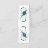 Oneindigheidssymbool met pauwenveer klantenkaartje (Buitenkant ongevouwen)