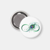 Oneindigheidssymbool met pauwenveer magneet (Voorkant / Achterkant)