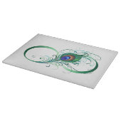 Oneindigheidssymbool met pauwenveer snijplank (Hoek)