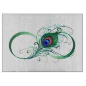 Oneindigheidssymbool met pauwenveer snijplank (Voorkant)