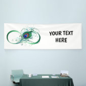 Oneindigheidssymbool met pauwenveer spandoek (Beurs)