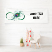 Oneindigheidssymbool met pauwenveer spandoek (Insitu)