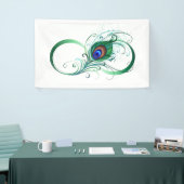 Oneindigheidssymbool met pauwenveer spandoek (Beurs)