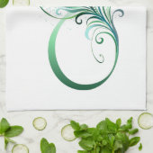 Oneindigheidssymbool met pauwenveer theedoek (Gevouwen)