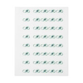 Oneindigheidssymbool met pauwveer adreslabel wikkel (Vel)