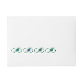 Oneindigheidssymbool met pauwveer adreslabel wikkel (Voorkant)