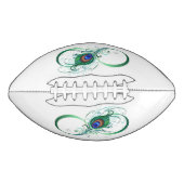 Oneindigheidssymbool met pauwveer american football (Voorkant)