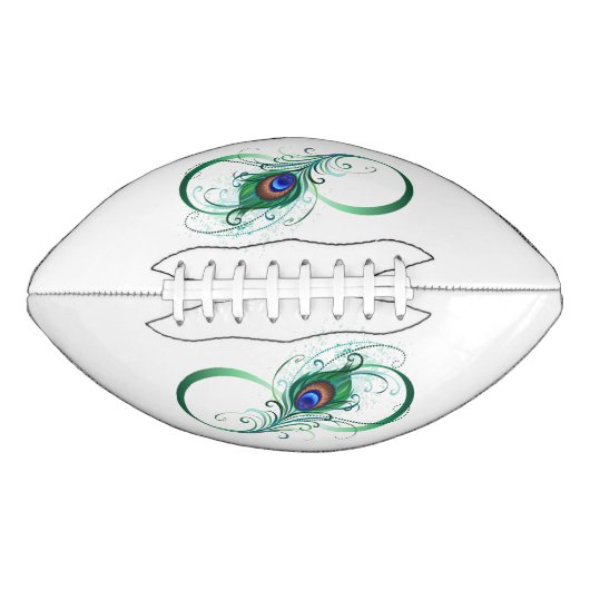 Oneindigheidssymbool met pauwveer american football (Voorkant)