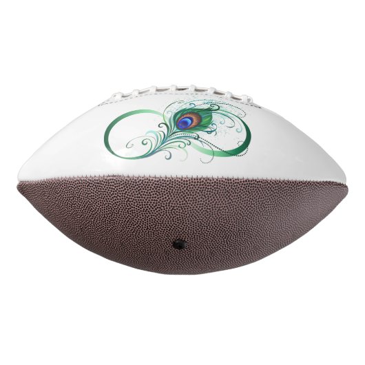 Oneindigheidssymbool met pauwveer american football (Gedraaid 270)