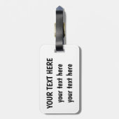 Oneindigheidssymbool met pauwveer bagagelabel (Achterkant verticaal)