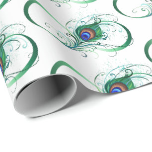 Oneindigheidssymbool met Pauwveer Cadeaupapier