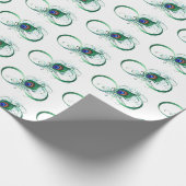 Oneindigheidssymbool met pauwveer cadeaupapier (Hoek)