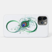 Oneindigheidssymbool met pauwveer Case-Mate iPhone case (Achterkant (horizontaal))