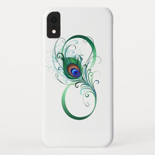 Oneindigheidssymbool met pauwveer Case-Mate iPhone case (Achterkant)