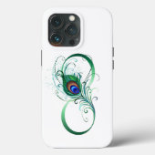 Oneindigheidssymbool met pauwveer Case-Mate iPhone case (Achterkant)