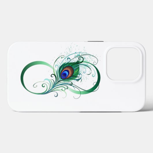 Oneindigheidssymbool met pauwveer Case-Mate iPhone case (Achterkant (horizontaal))