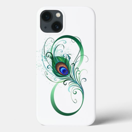 Oneindigheidssymbool met pauwveer Case-Mate iPhone case (Achterkant)
