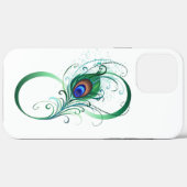 Oneindigheidssymbool met Pauwveer Case-Mate iPhone Case (Achterkant (horizontaal))
