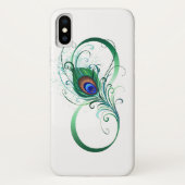Oneindigheidssymbool met pauwveer Case-Mate iPhone case (Achterkant)
