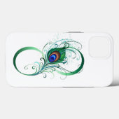 Oneindigheidssymbool met pauwveer Case-Mate iPhone case (Achterkant (horizontaal))