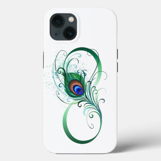 Oneindigheidssymbool met pauwveer Case-Mate iPhone case (Achterkant)
