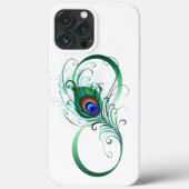 Oneindigheidssymbool met pauwveer Case-Mate iPhone case (Achterkant)