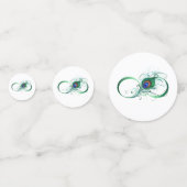 Oneindigheidssymbool met Pauwveer Confetti (Voorkanten)