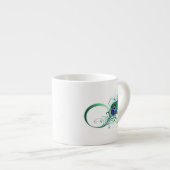 Oneindigheidssymbool met Pauwveer Espresso Kop (Voorkant rechts)