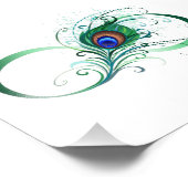 Oneindigheidssymbool met pauwveer foto afdruk (Hoek)