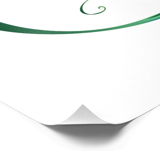 Oneindigheidssymbool met pauwveer foto afdruk (Hoek)