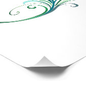 Oneindigheidssymbool met pauwveer foto afdruk (Hoek)