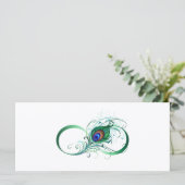 Oneindigheidssymbool met pauwveer kaart (Staand voorkant)