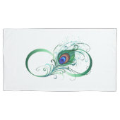 Oneindigheidssymbool met pauwveer kussensloop (Voorkant-Links)