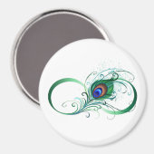 Oneindigheidssymbool met pauwveer magneet (Voorkant / Achterkant)