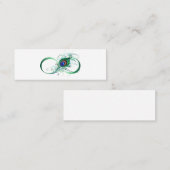 Oneindigheidssymbool met Pauwveer Mini Visitekaartje (Voorkant / Achterkant)