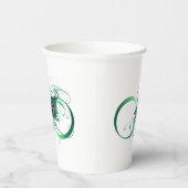 Oneindigheidssymbool met pauwveer papieren bekers (Rechts)