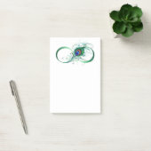 Oneindigheidssymbool met Pauwveer Post-it® Notes (Kantoor)
