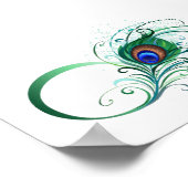 Oneindigheidssymbool met pauwveer poster (Hoek)