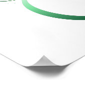 Oneindigheidssymbool met pauwveer poster (Hoek)